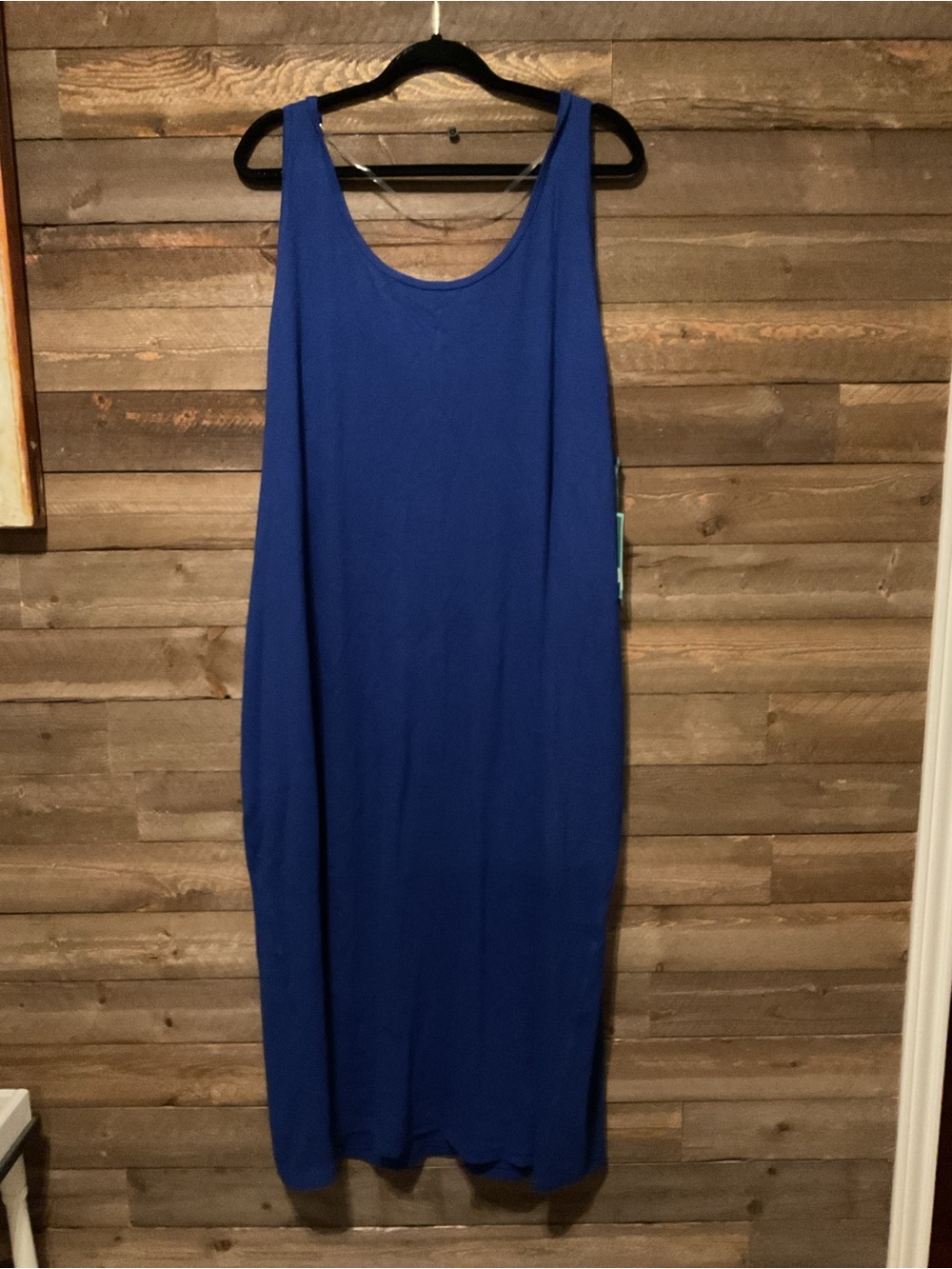 Terra & Sky Blue Gusto Sleeveless Ribbed Maxi Dress Women’s Size 4X 28/30W NWT - Picture 2 of 2